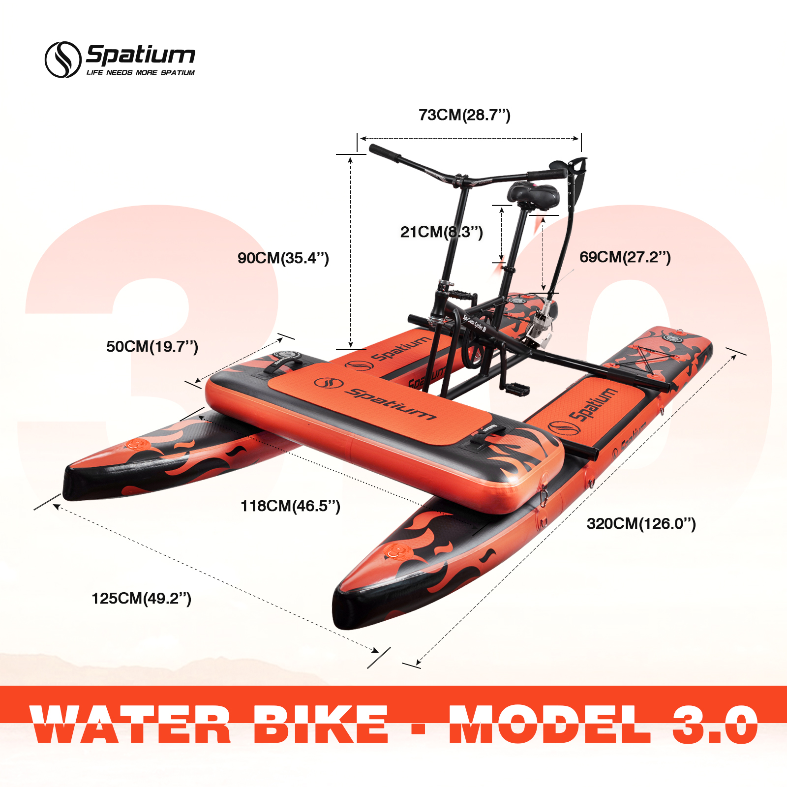 Spatium Sup Water Bike 3.0 Inf – Fishing Kayak Pedal Drive recenzja i cena